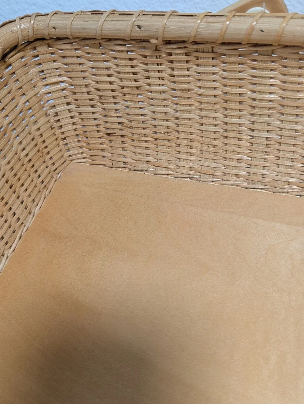 2 Vtg Claire Murray Gathering Baskets 9x14 12x18 w Liners Nantucket Style Floral